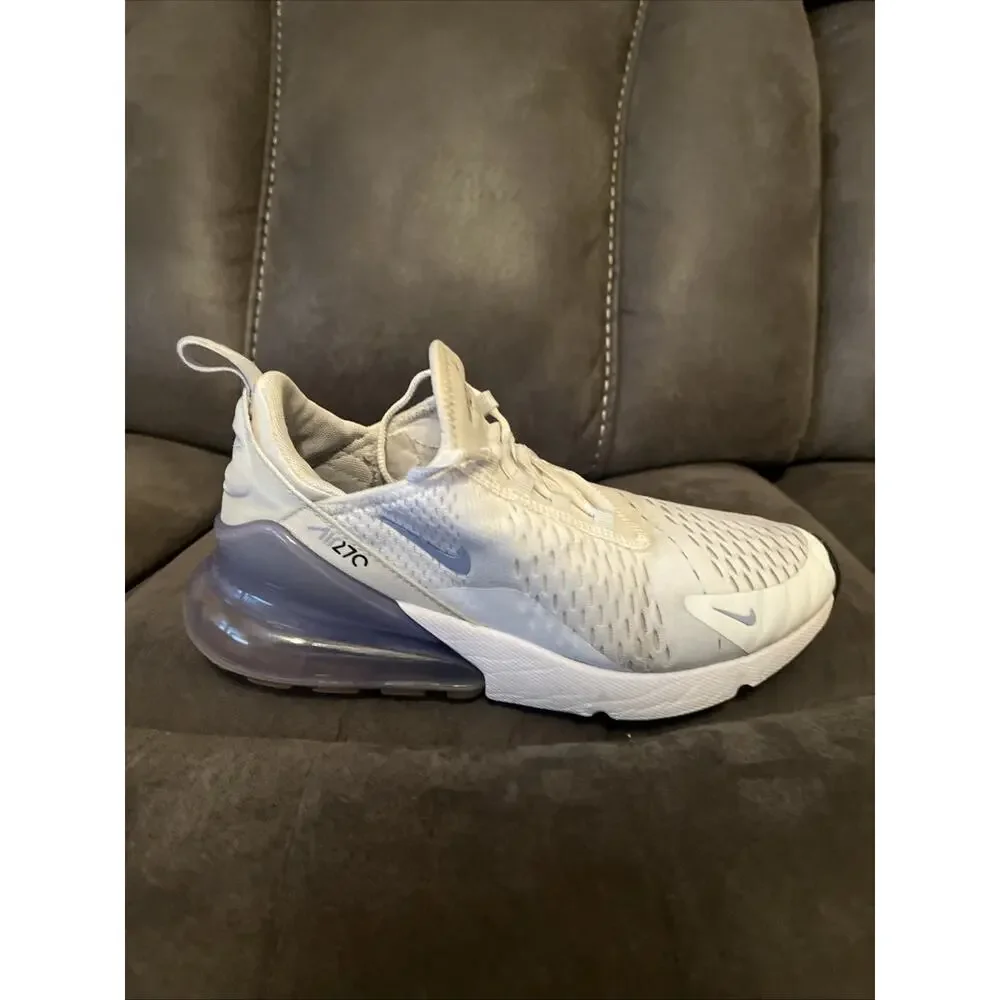 Nike Air Max 270 White Blue Whisper Shoes Football Grey AH6789-121 Women’s 8